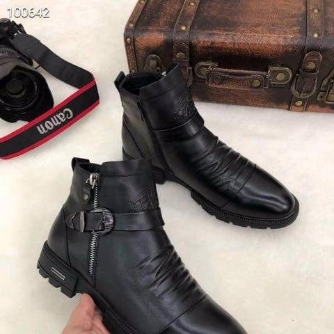 Beyond Raw's Hand Embossed Zipper Premium Boots