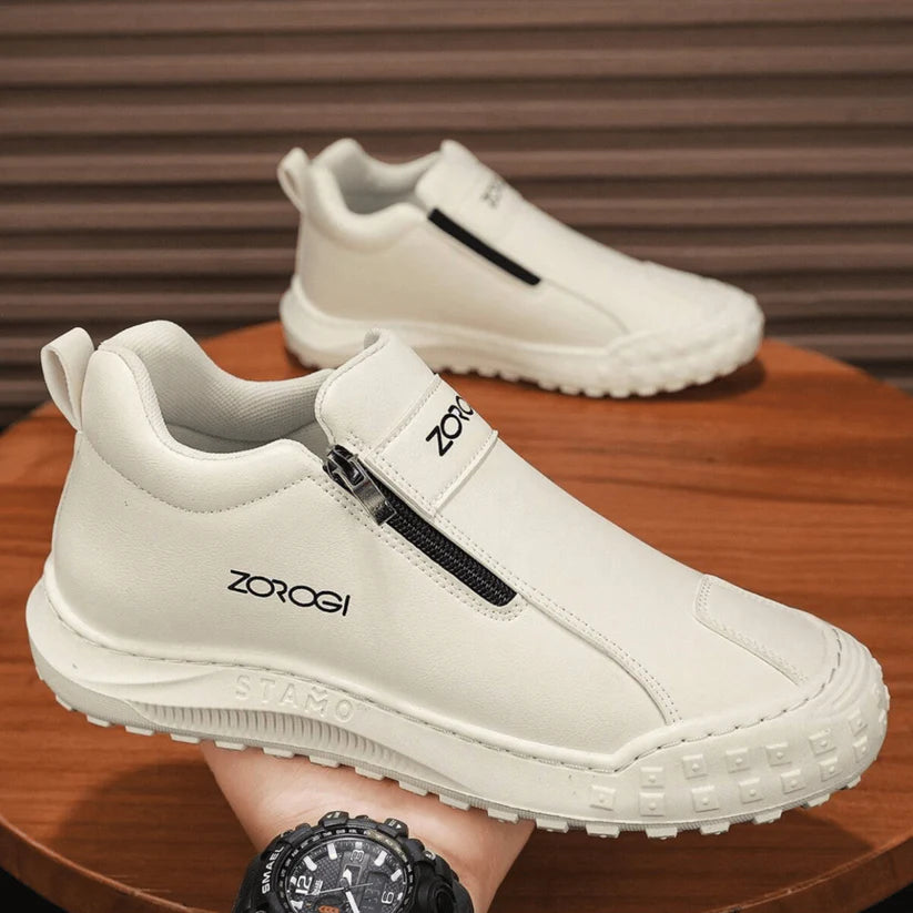 Men's Slip-On Shoes With Side Zipper