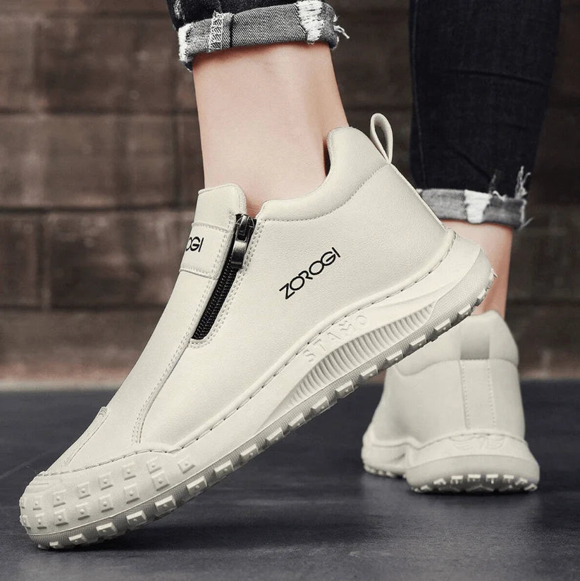 Men's Slip-On Shoes With Side Zipper