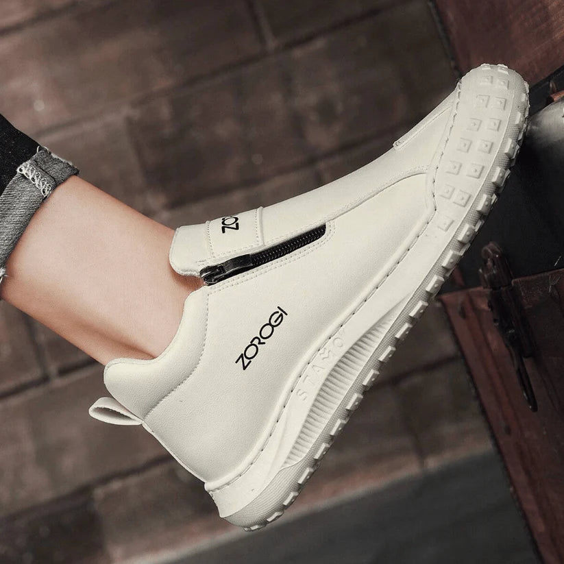 Men's Slip-On Shoes With Side Zipper