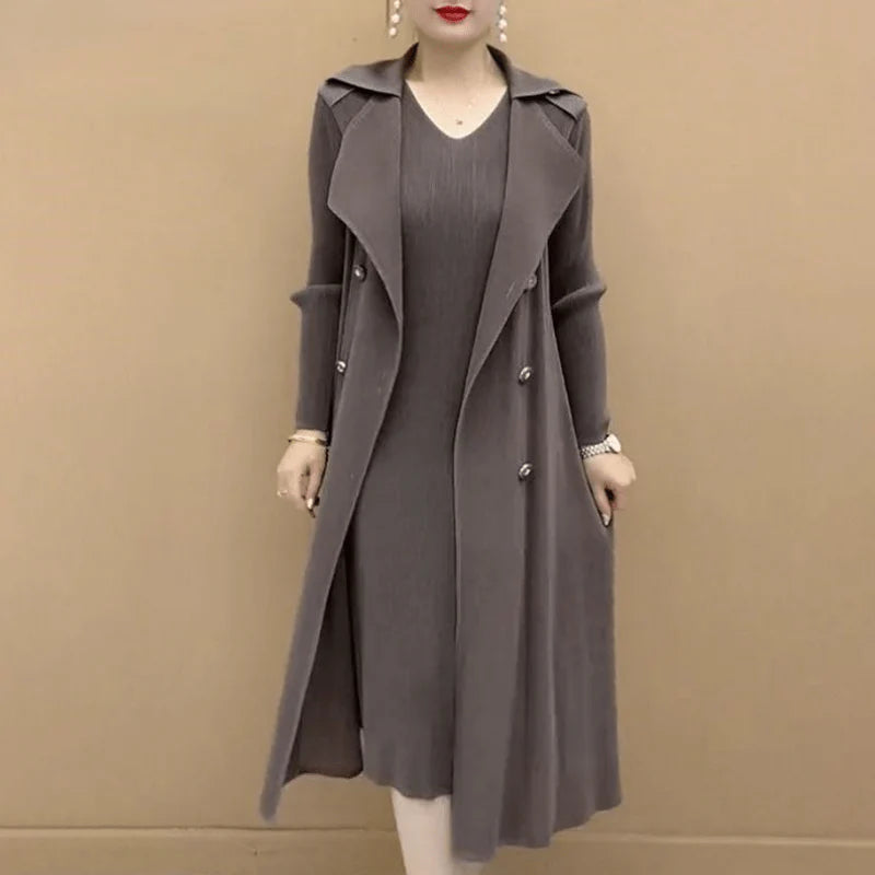 Beyond Raw Pleated Suit Collar flexible Two-piece Trench Coat 🎉Season-End Sale🎉