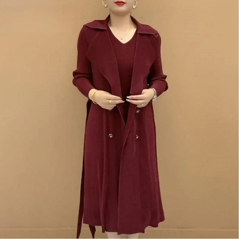 Beyond Raw Pleated Suit Collar flexible Two-piece Trench Coat 🎉Season-End Sale🎉