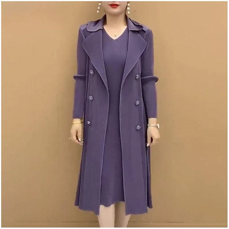 Beyond Raw Pleated Suit Collar flexible Two-piece Trench Coat 🎉Season-End Sale🎉