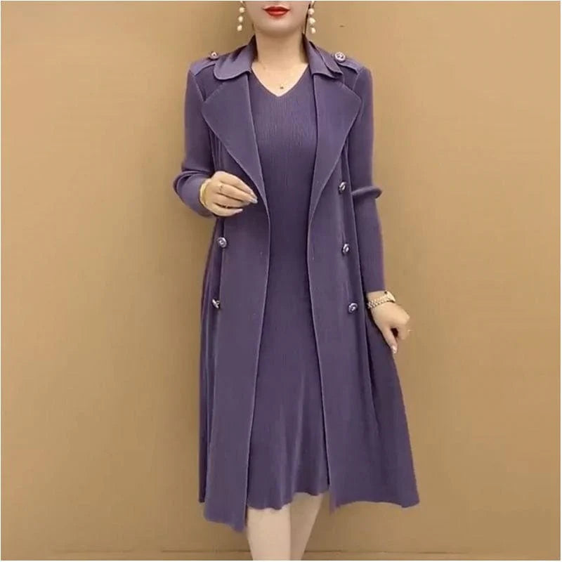 Beyond Raw Pleated Suit Collar flexible Two-piece Trench Coat 🎉Season-End Sale🎉