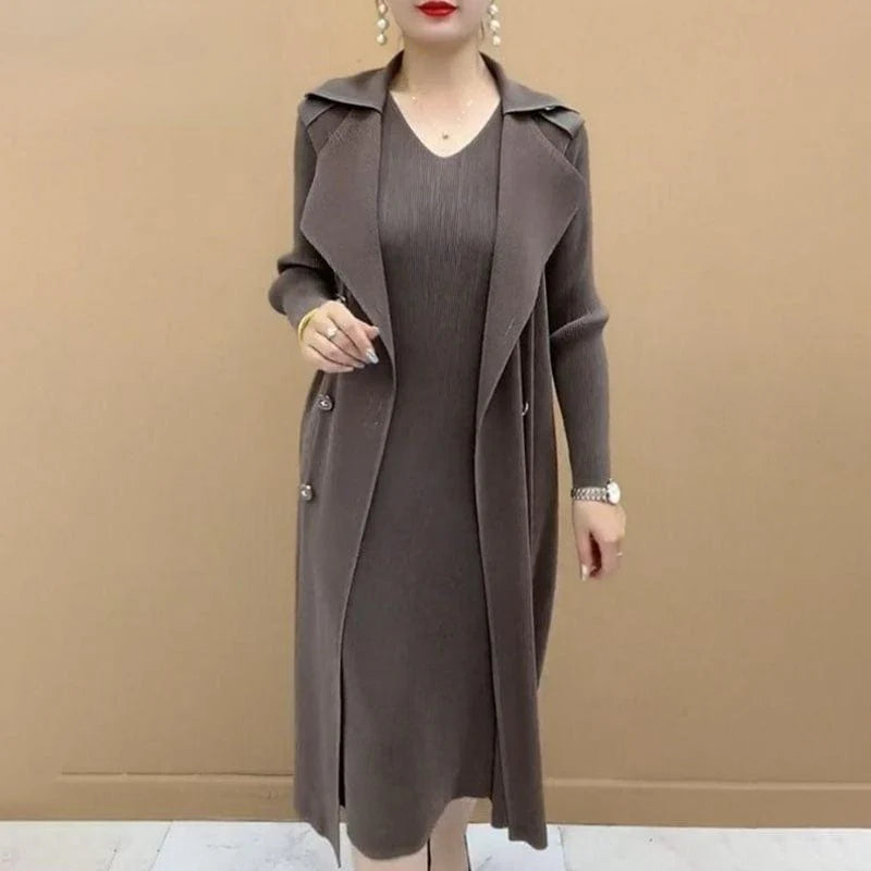 Beyond Raw Pleated Suit Collar flexible Two-piece Trench Coat 🎉Season-End Sale🎉