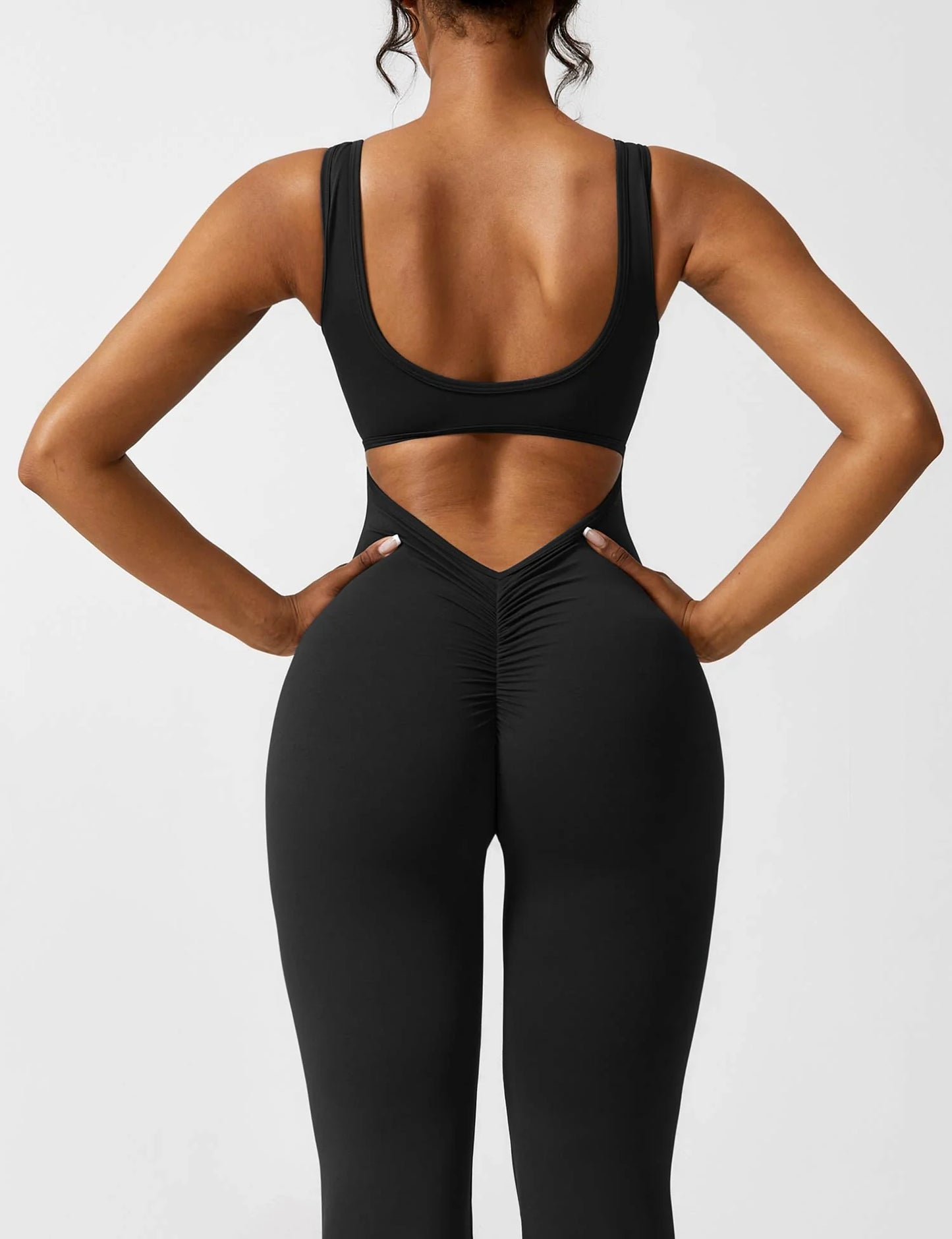 Beyond Raw V-Back Flared Jumpsuit