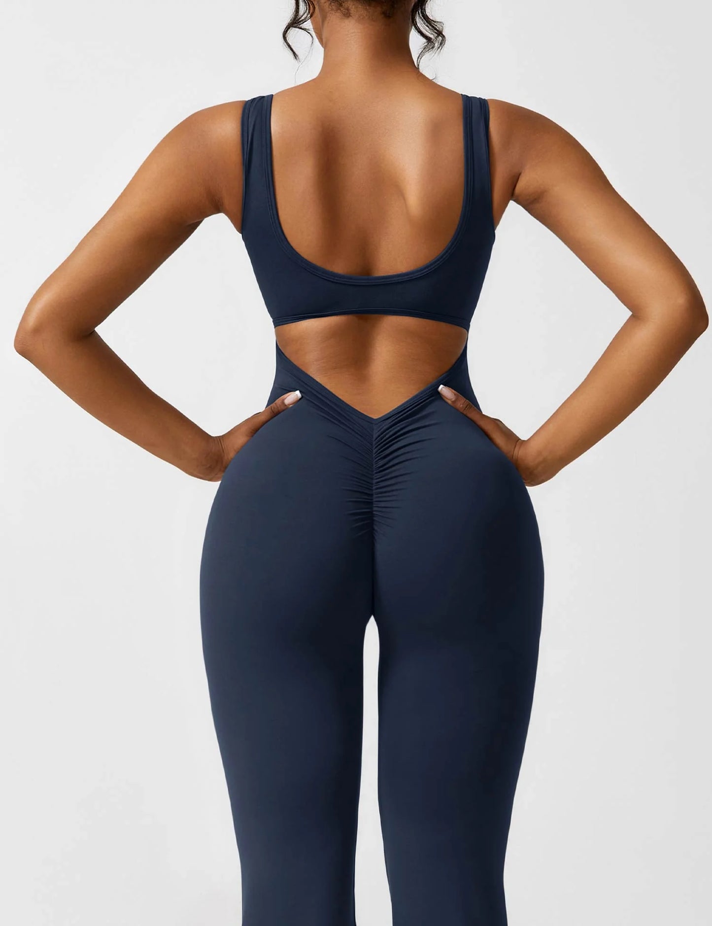 Beyond Raw V-Back Flared Jumpsuit